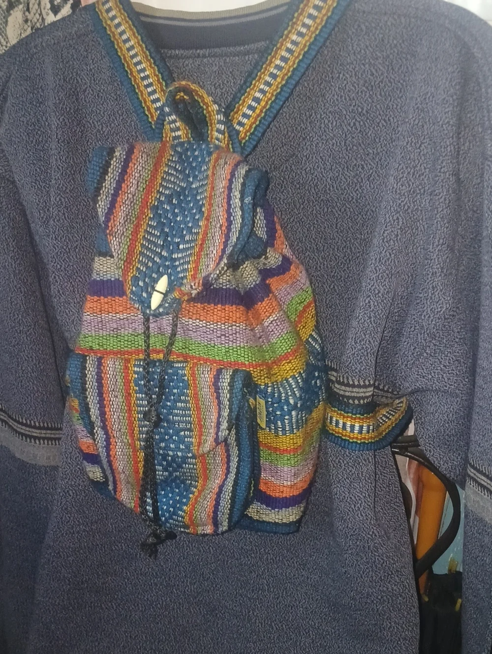 Pinzon Multicolor Hippie Mini Backpack